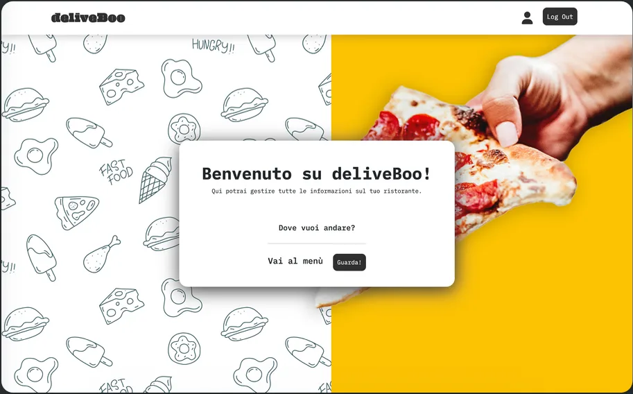 DeliveBoo - Piattaforma gestione ordini per ristorante con pannello staff e area clienti