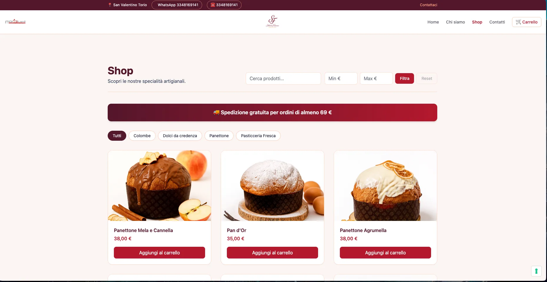 MaitardiShop - E-commerce per prodotti tipici siciliani con catalogo e ordini online